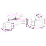 vidaXL Ensemble de canapés 3 Pièces avec coussins crème velours