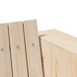 vidaXL Canapé de jardin Marron 185 5 x 60 x 62 cm Pin massif