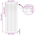 vidaXL Store Vénitien Réglable Gris Argenté 150 x 50 cm PVC