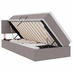 vidaXL Lit avec rangement et matelas Taupe 100 x 200 cm Velours