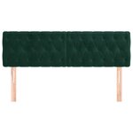 vidaXL Têtes de lit 2 Pièces Vert foncé 72x7x78/88 cm Velours