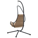 vidaXL Chaise suspendue Taupe 94 x 107 x 196.5 cm Acier