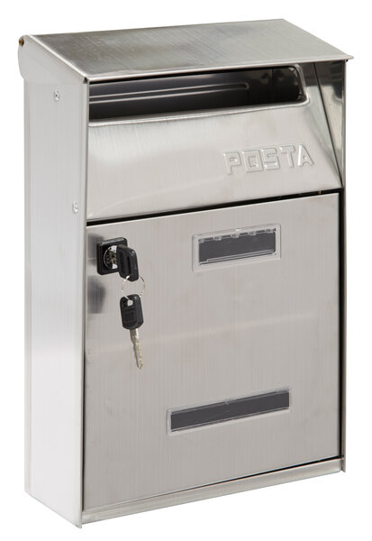 Boîte aux Lettres en Acier Inoxydable  Up D-2010  Fenêtres Transparentes  Inox