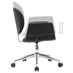 vidaXL Chaises pivotantes à manger lot de 4 noir similicuir