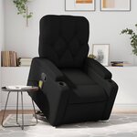 vidaXL Fauteuil inclinable de massage Noir Similicuir