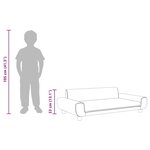 vidaXL Canapé pour enfants marron 100x54x33 cm velours