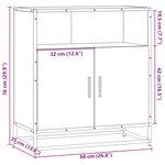 vidaXL Buffet chêne fumé 68x35x76 cm bois d'ingénierie