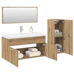 vidaXL Ensemble de meubles salle de bain 4 Pièces bois d'ingénierie