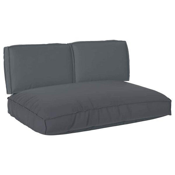 vidaXL Set de coussins de palette 3 Pièces Anthracite 120 x 80 x 12 cm
