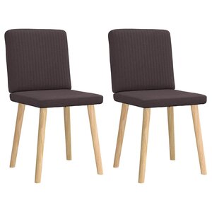 vidaXL Chaises à manger lot de 2 marron foncé tissu