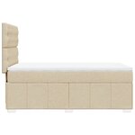 vidaXL Sommier à lattes de lit avec matelas Crème 90x200 cm Tissu