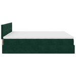 VidaXL Cadre de lit ottoman avec matelas vert foncé 160x200 cm velours