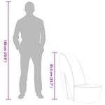 vidaXL Chaise en forme de chaussure à talon haut argenté similicuir