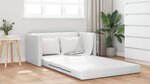 vidaXL Canapé-lit au sol 2-en-1 Blanc 124x71x78 cm Cuir synthétique