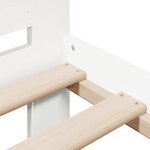vidaXL Cadre de lit sans matelas blanc 200x200 cm bois massif de pin