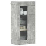 vidaXL Cabinet en Bois Gris béton 50 x 29 x 100 cm Bois d'ingénierie
