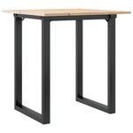 vidaXL Table à manger cadre en O 60x60x75 cm bois de pin massif acier