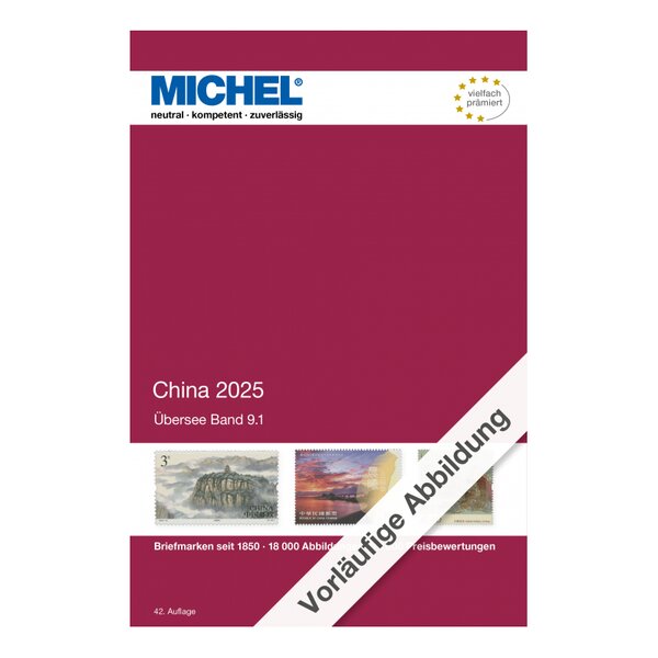 Catalogue de cotation Michel timbres de Chine 2025.