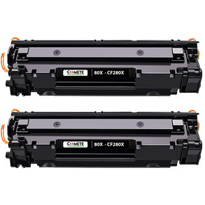 COMETE - 80X - 2 Toners compatibles avec 80X CF280X - Noir - COMETE