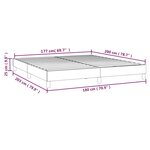 vidaXL Cadre de lit Noir 180 x 200 cm Tissu