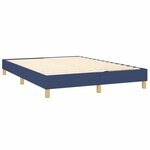vidaXL Sommier à lattes de lit avec matelas Bleu 140x190 cm Tissu