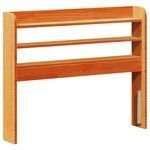 vidaXL Cadre de lit avec tête de lit cire marron 90x190 cm bois de pin