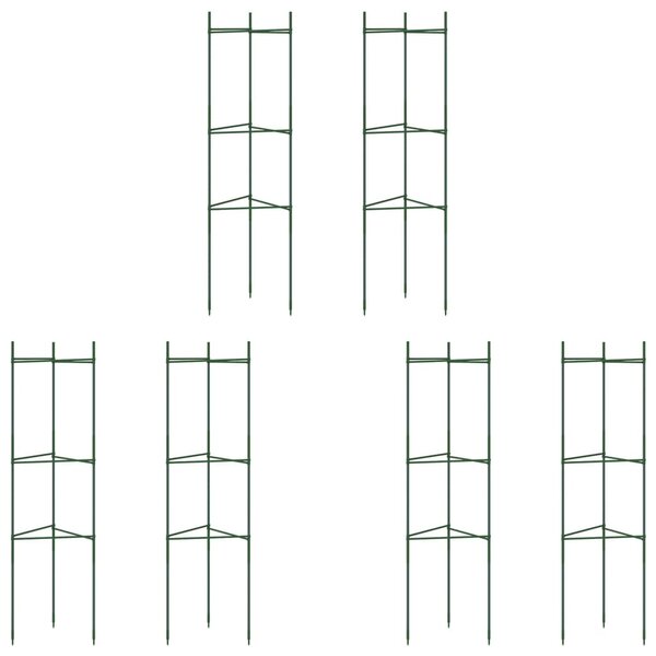 vidaXL Cages à tomates 6 Pièces 116 cm acier et PP