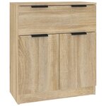 vidaXL Buffets 3 Pièces Chêne sonoma Bois d'ingénierie