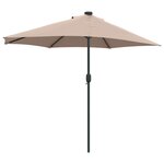 vidaXL Parasol de jardin Taupe 294 x 150 x 224 cm tissu
