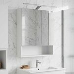 vidaXL Armoire Miroir de Salle de Bain Blanc 50 x 14 5 x 70 cm