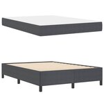 vidaXL Cadre de lit Gris foncé 140 x 200 cm Tissu en velours côtelé