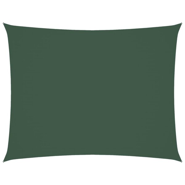 vidaXL Voile de parasol tissu oxford rectangulaire 3 5x4 5m vert foncé