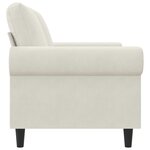 vidaXL Canapé à 2 places Crème 120 cm Velours
