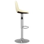 vidaXL Tabourets de bar lot de 2 crème tissu