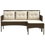 vidaXL Ensemble de canapé de jardin avec coussin 2 Pièces polyrotin