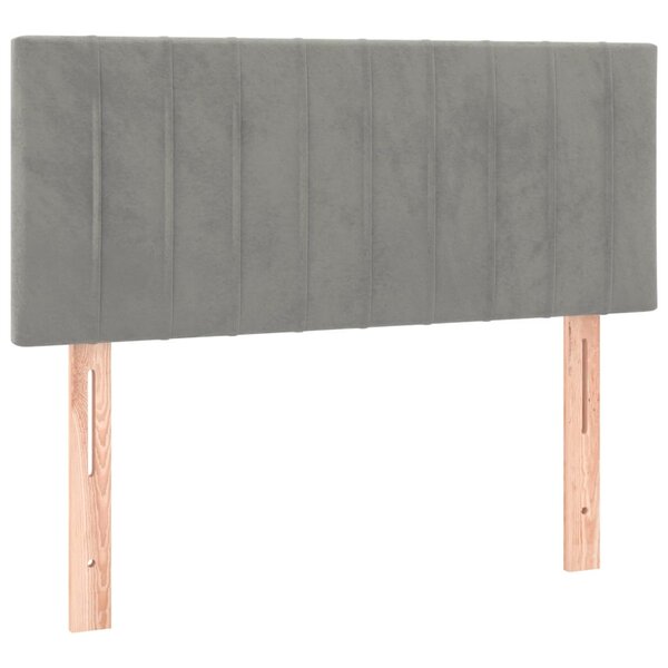 vidaXL Tête de lit Gris clair 90x5x78/88 cm Velours