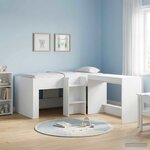 vidaXL Cadre de Lit Élevé pour Enfants 2 Pièces Blanc Bois d'ingénierie