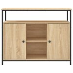 vidaXL Buffet Chêne Sonoma 100x35x80 cm Bois d'ingénierie