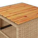 vidaXL Ensemble de bistro 3 Pièces avec coussins beige résine tressée