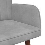 vidaXL Sofa 2 places Gris clair 115 x 61 x 87 cm Velours