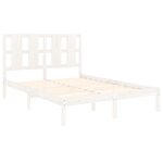 vidaXL Cadre de lit sans matelas blanc 120x190 cm bois massif
