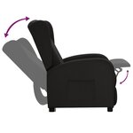 vidaXL Fauteuil inclinable Noir Tissu