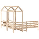 vidaXL Ensemble de lit de jour et de banc et toit 90x200 cm pin massif