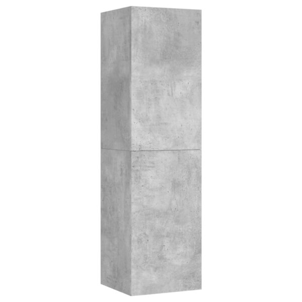 vidaXL Meuble TV Gris béton 30 5x30x110 cm Bois d’ingénierie