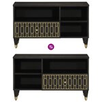 vidaXL Meuble TV 80x33x46 cm bois massif de manguier