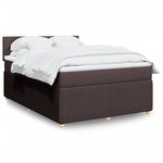 vidaXL Sommier à lattes de lit avec matelas Marron foncé 140x200 cm