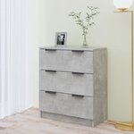 vidaXL Buffet Gris béton 60x30x70 cm Bois d'ingénierie