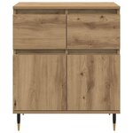 vidaXL Buffet Chêne artisanal 60 x 35 x 70 cm Bois d'ingénierie et fer