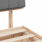 vidaXL Cadre de lit avec tête de lit rembourrée Gris clair 90 x 190 cm