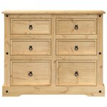 vidaXL Commode Corona 110x43x91 cm bois massif de pin